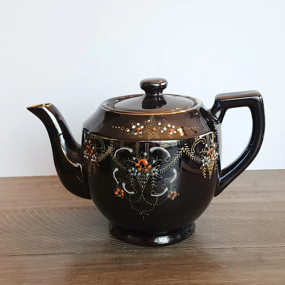 1940s‎ Vintage Japanese Moriage Teapot